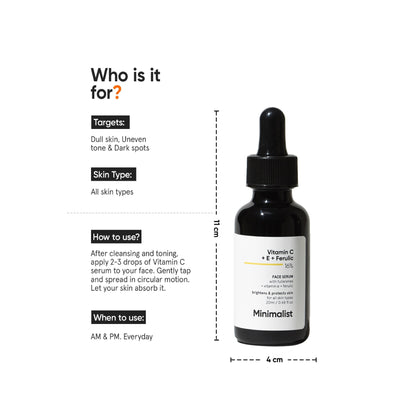 Minimalist Vitamin C + E + Ferulic 16% Face Serum