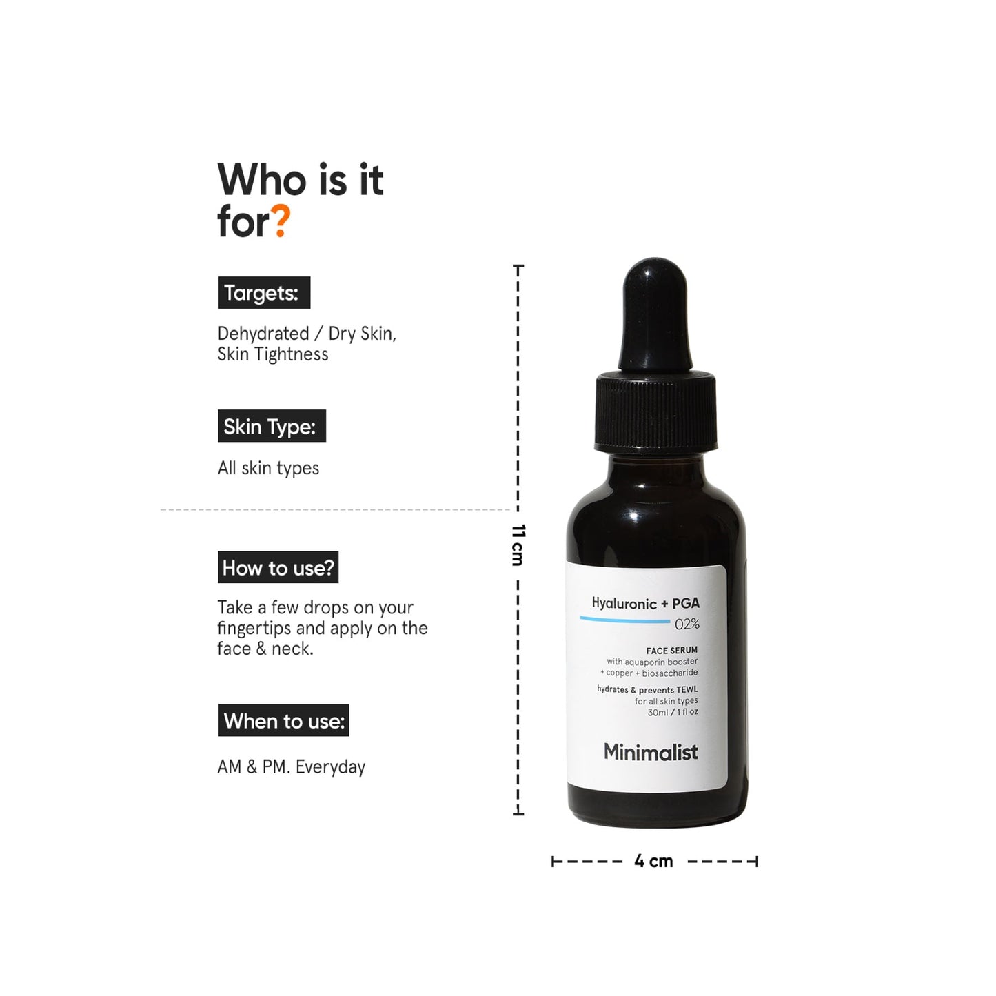 Minimalist Hyaluronic + PGA 02% Face Serum