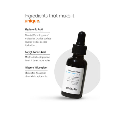 Minimalist Hyaluronic + PGA 02% Face Serum