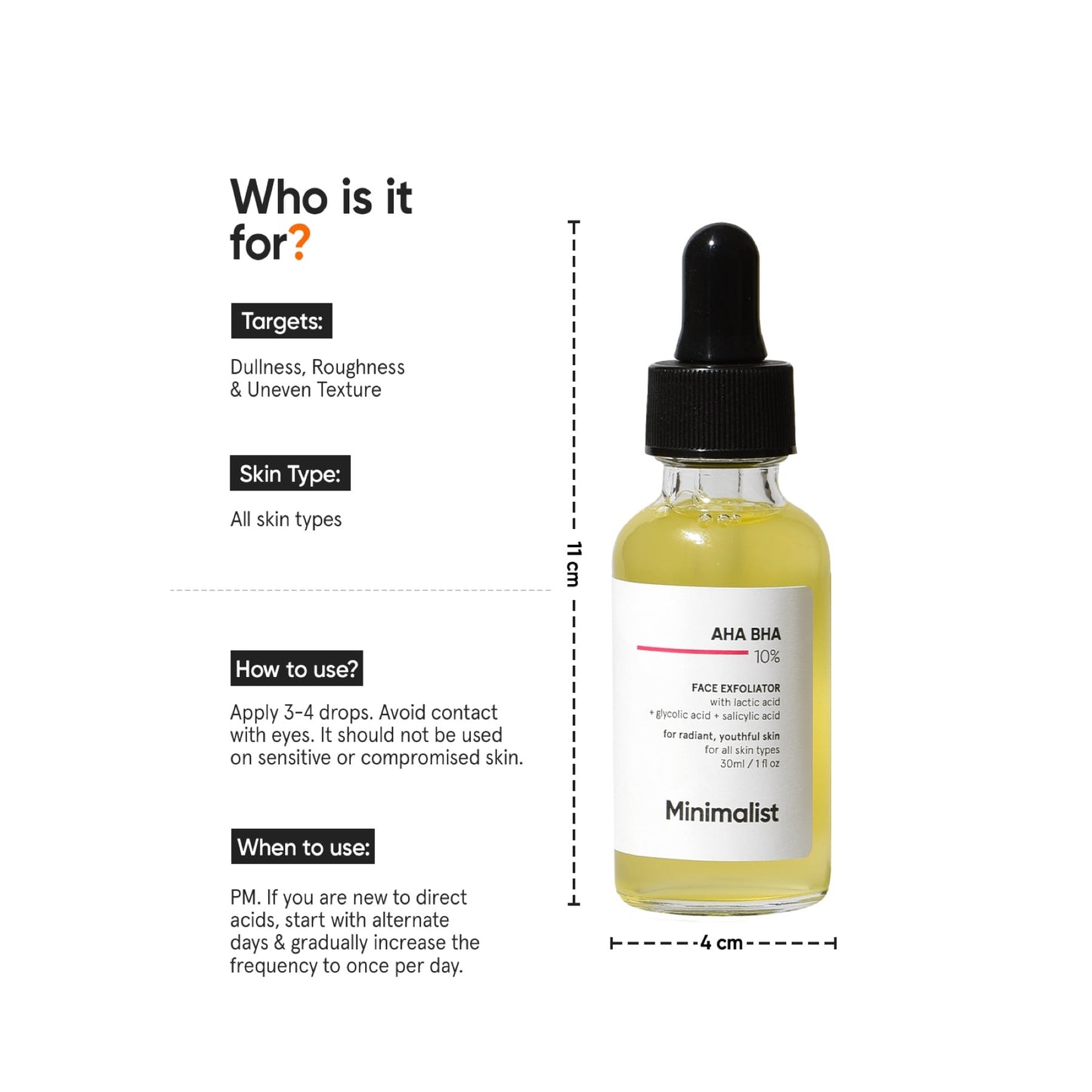 Minimalist AHA BHA 10% Face Exfoliator