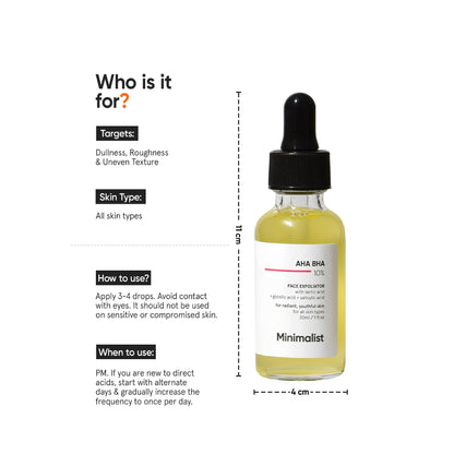 Minimalist AHA BHA 10% Face Exfoliator