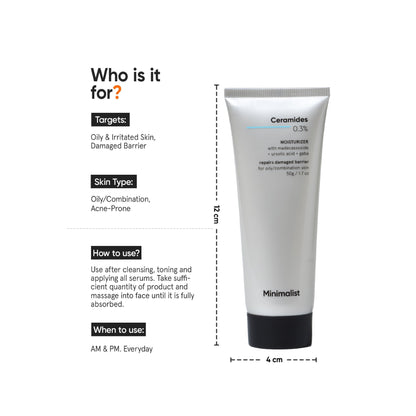 Minimalist Ceramides 0.3% Moisturizer with Madecassoside