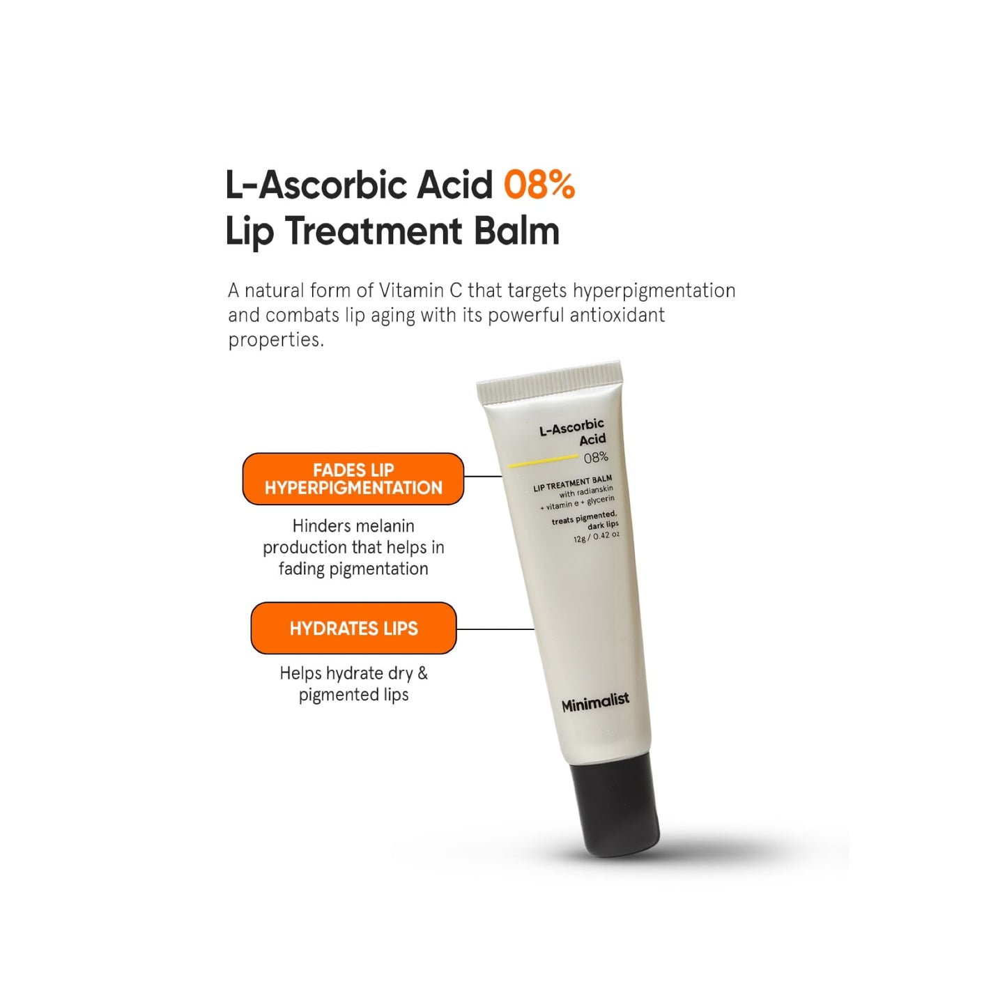 Minimalist L-Ascorbic Acid 08% Lip Brightening Balm