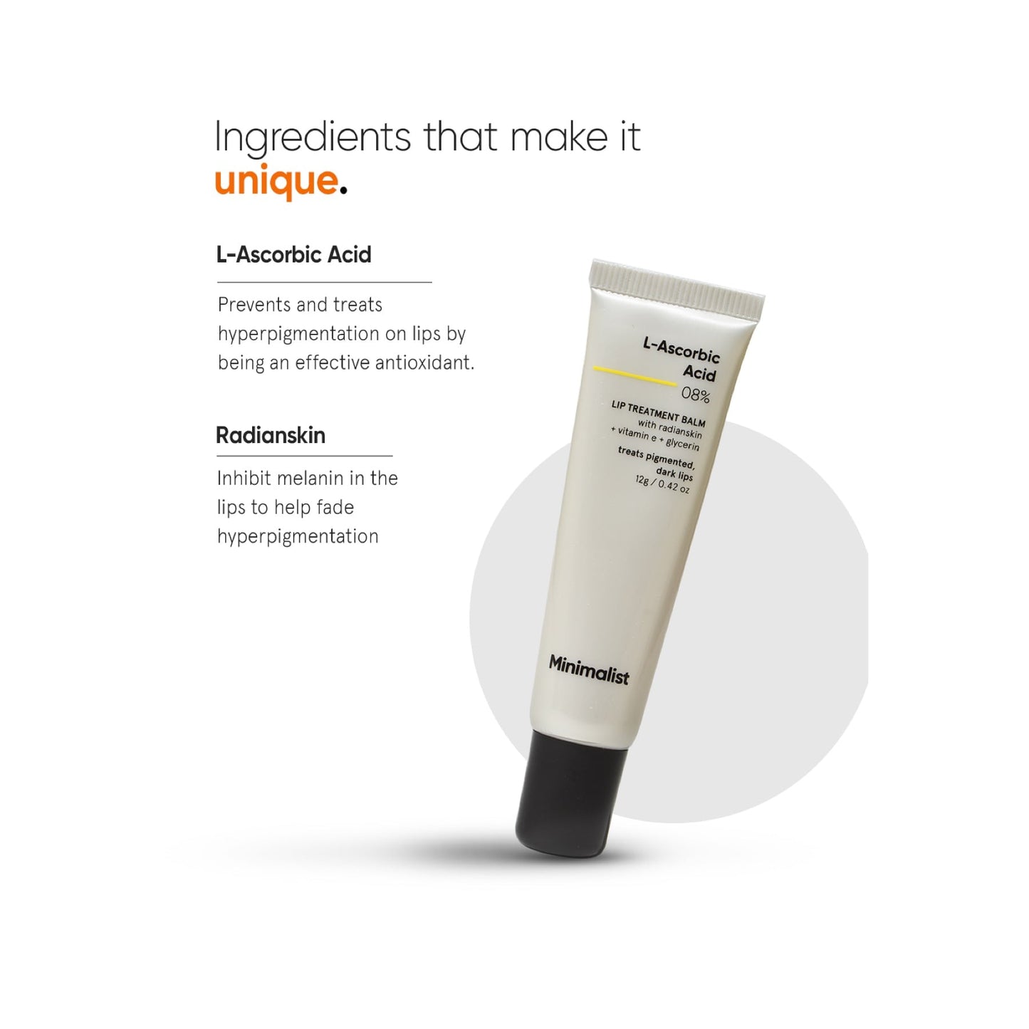 Minimalist L-Ascorbic Acid 08% Lip Brightening Balm