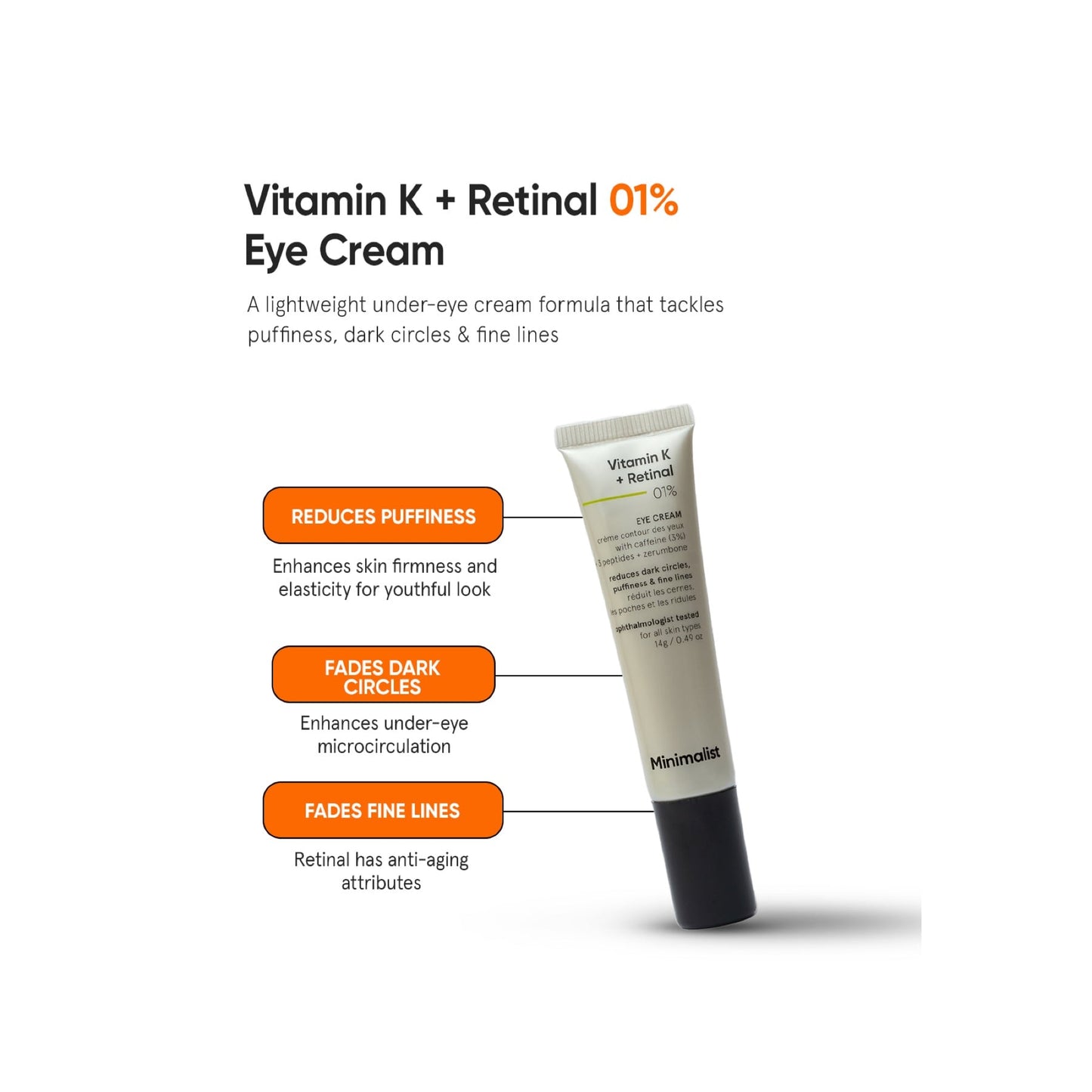 Minimalist Vitamin K + Retinal 01% Eye Cream