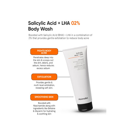 Minimalist Salicylic Acid + LHA 02% Body Wash