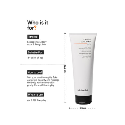 Minimalist Salicylic Acid + LHA 02% Body Wash