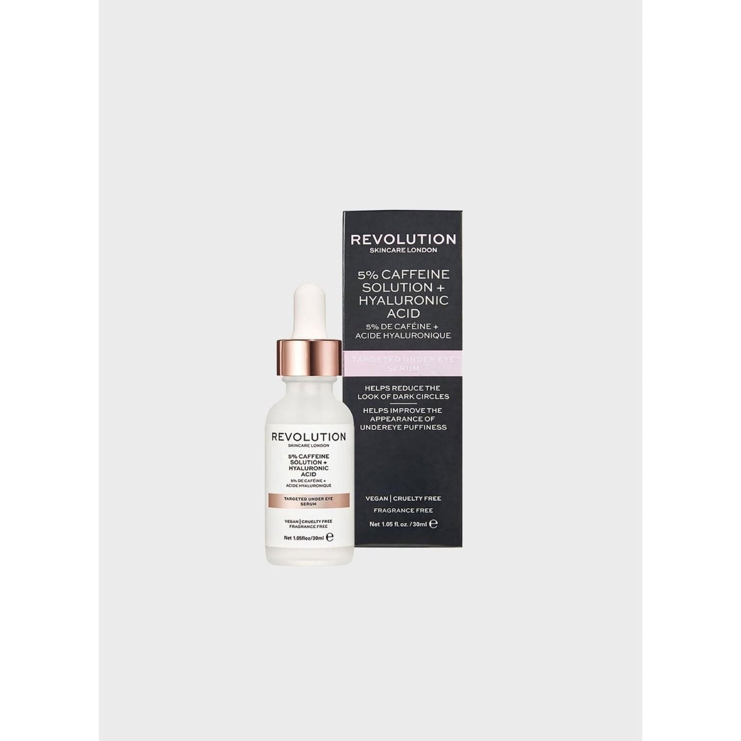 Revolution Pro Miracle 5% Caffeine + Hyaluronic Acid Eye Serum – Depuffing & Hydrating Under Eye Treatment