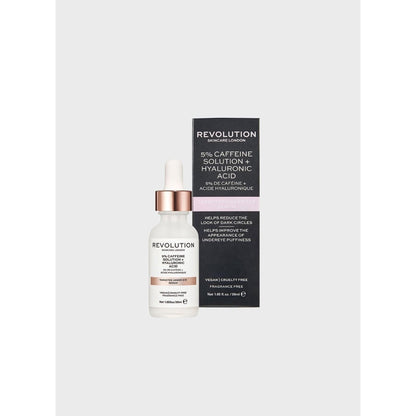 Revolution Pro Miracle 5% Caffeine + Hyaluronic Acid Eye Serum – Depuffing & Hydrating Under Eye Treatment