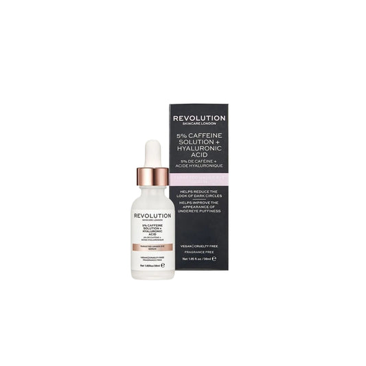 Revolution Pro Miracle 5% Caffeine + Hyaluronic Acid Eye Serum – Depuffing & Hydrating Under Eye Treatment