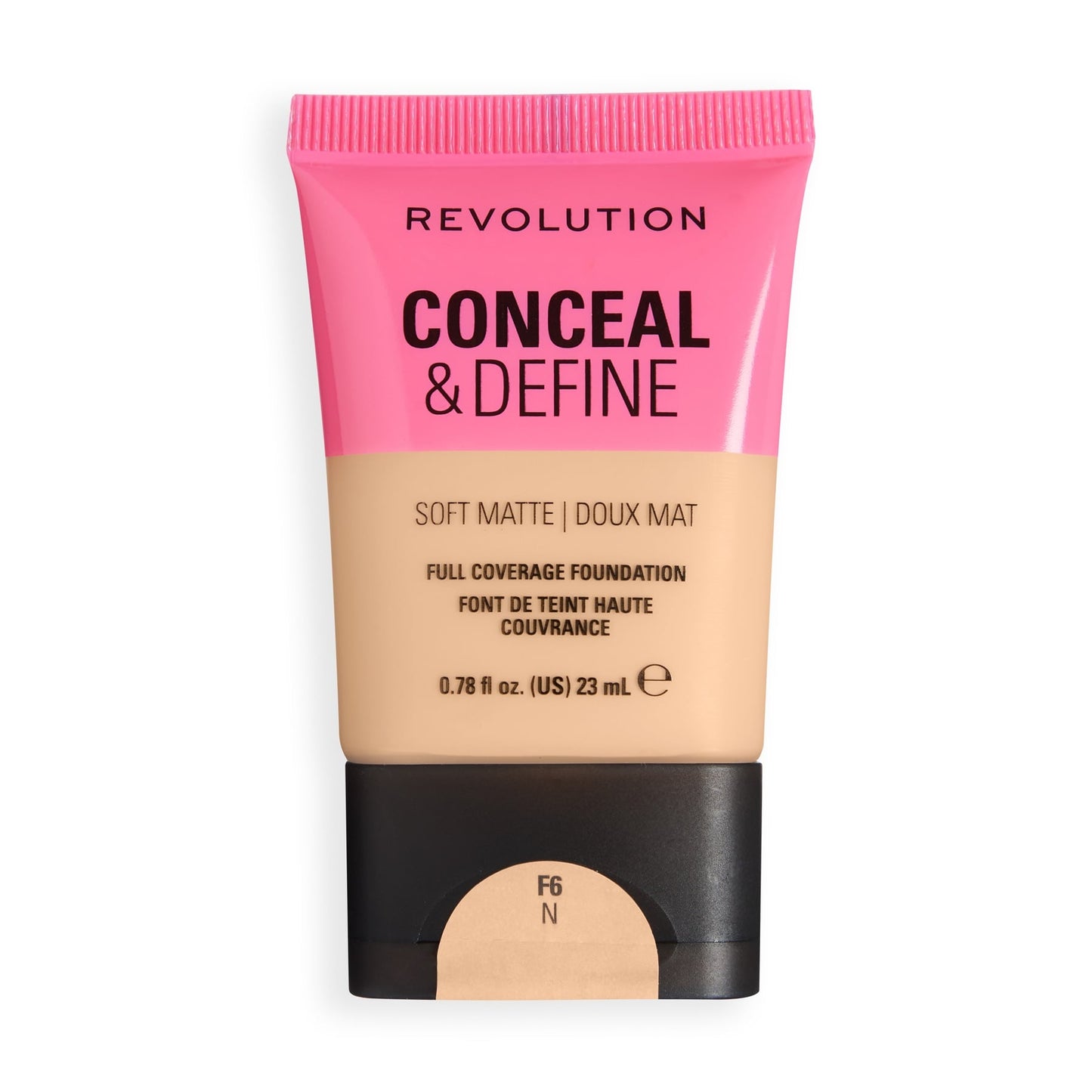 Makeup Revolution Conceal & Define Soft Matte Tube Foundation – Medium to Full Coverage