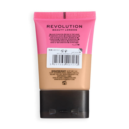 Makeup Revolution Conceal & Define Soft Matte Tube Foundation – Medium to Full Coverage
