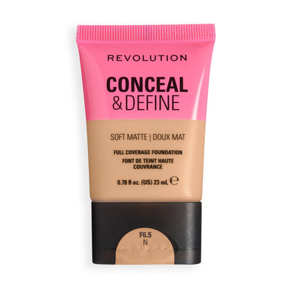 Makeup Revolution Conceal & Define Soft Matte Tube Foundation – Medium to Full Coverage