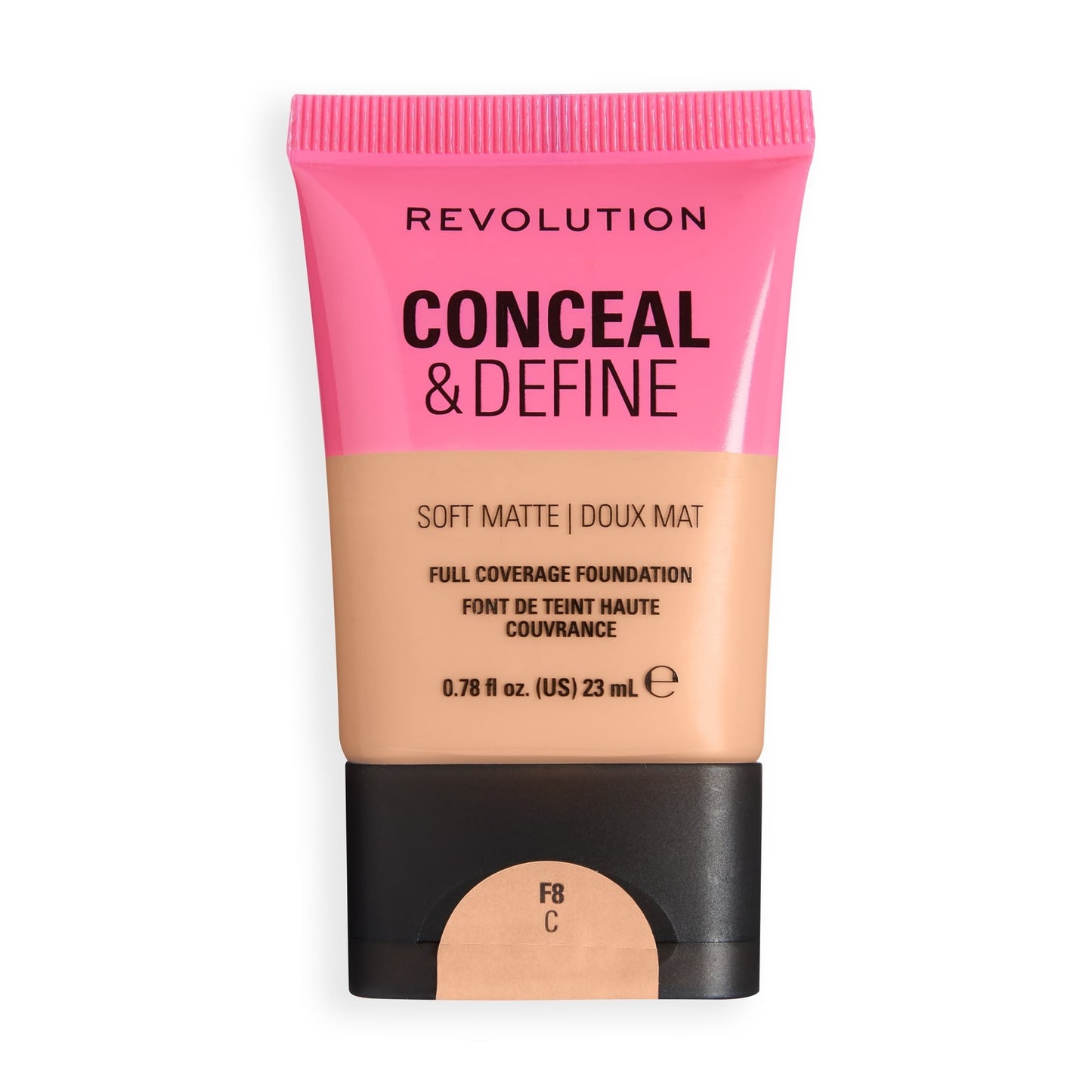Makeup Revolution Conceal & Define Soft Matte Tube Foundation – Medium to Full Coverage