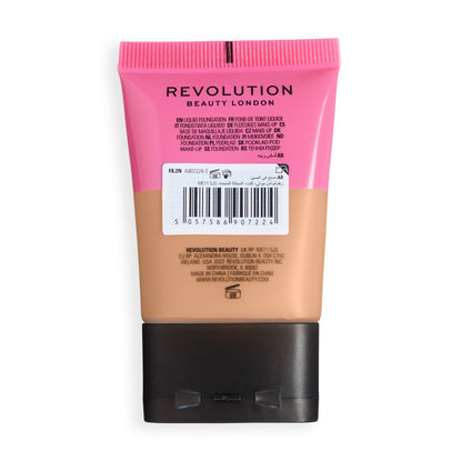 Makeup Revolution Conceal & Define Soft Matte Tube Foundation – Medium to Full Coverage