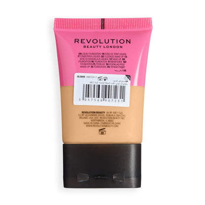 Makeup Revolution Conceal & Define Soft Matte Tube Foundation – Medium to Full Coverage