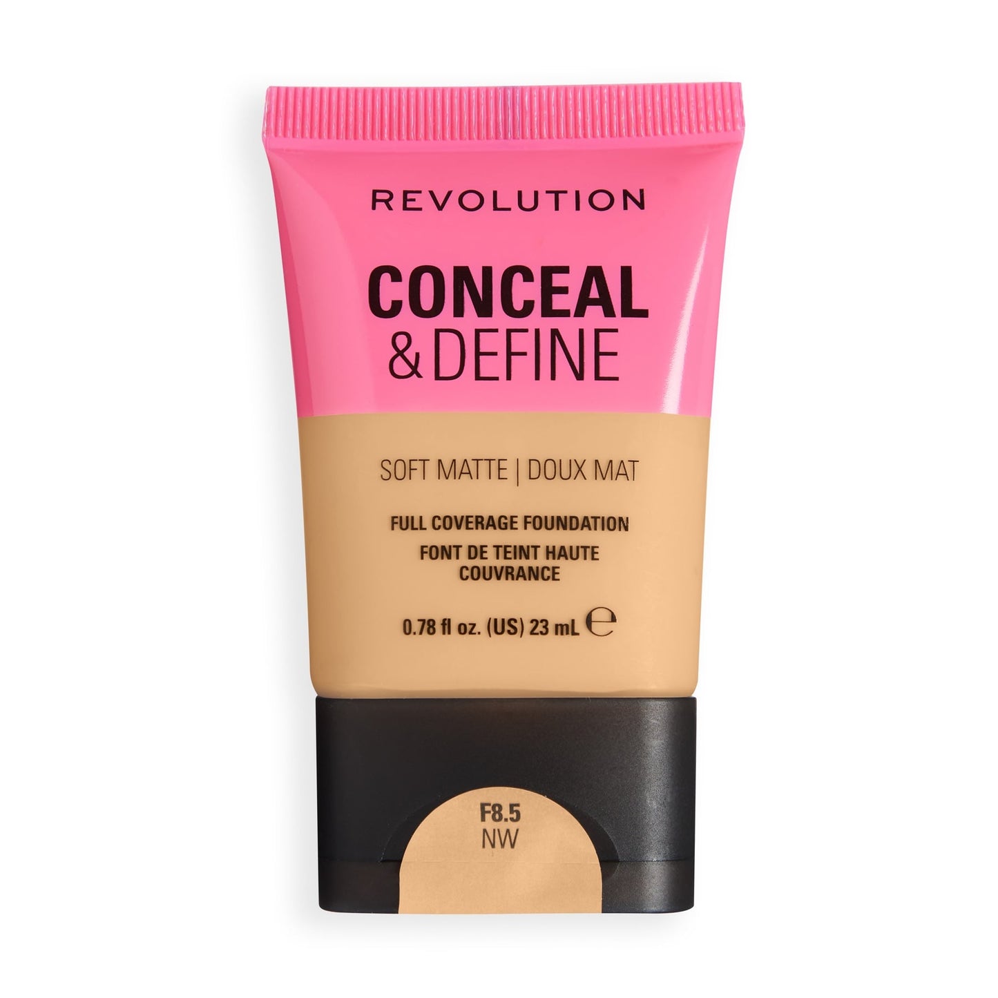 Makeup Revolution Conceal & Define Soft Matte Tube Foundation – Medium to Full Coverage