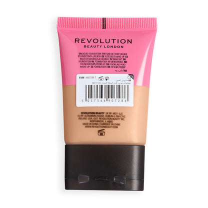 Makeup Revolution Conceal & Define Soft Matte Tube Foundation – Medium to Full Coverage