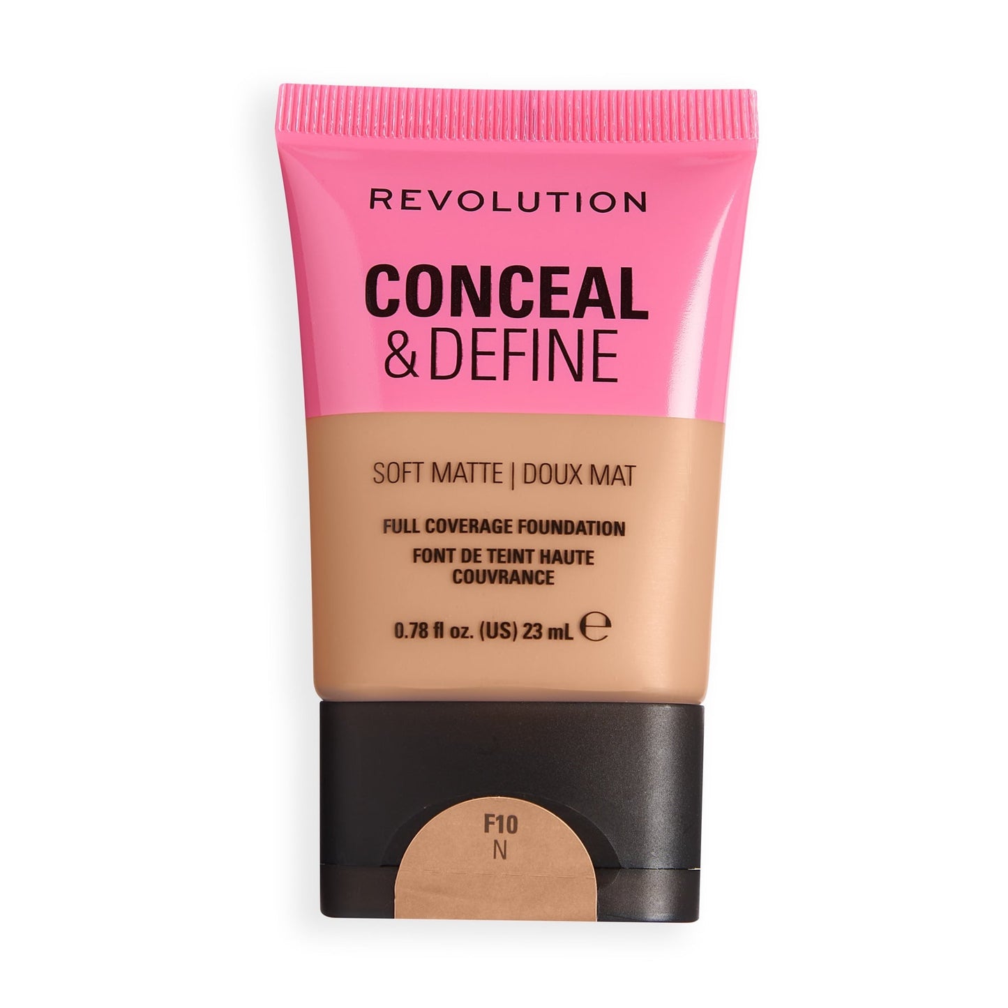 Makeup Revolution Conceal & Define Soft Matte Tube Foundation – Medium to Full Coverage