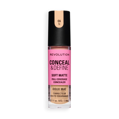 Makeup Revolution Conceal & Define Full Coverage Concealer – Matte Finish