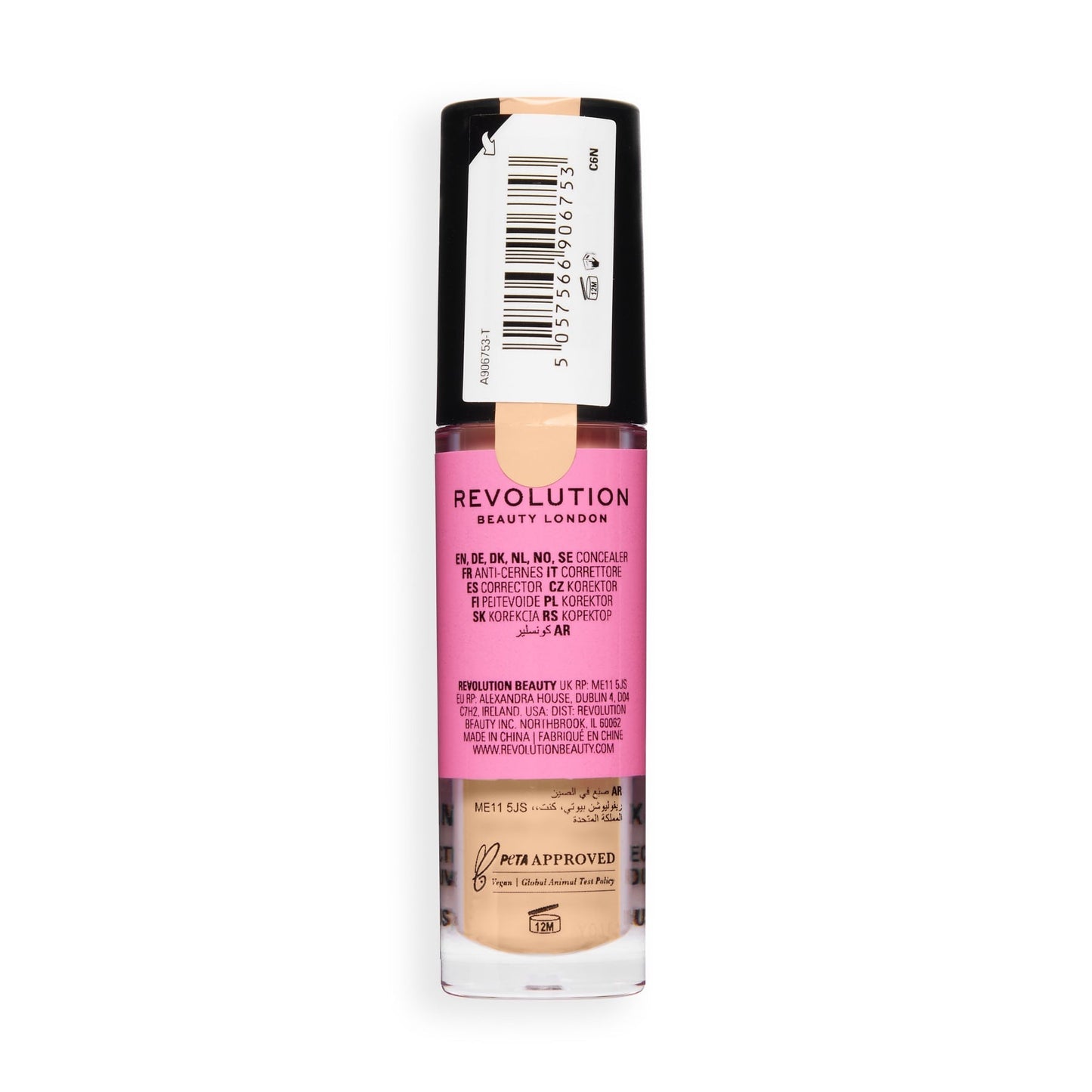 Makeup Revolution Conceal & Define Full Coverage Concealer – Matte Finish