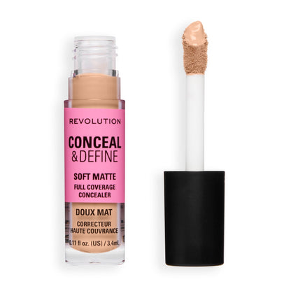 Makeup Revolution Conceal & Define Full Coverage Concealer – Matte Finish