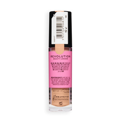 Makeup Revolution Conceal & Define Full Coverage Concealer – Matte Finish