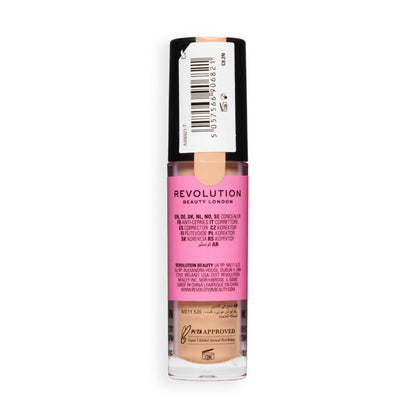 Makeup Revolution Conceal & Define Full Coverage Concealer – Matte Finish