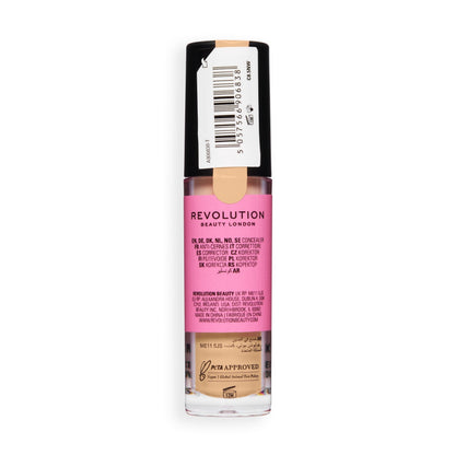 Makeup Revolution Conceal & Define Full Coverage Concealer – Matte Finish