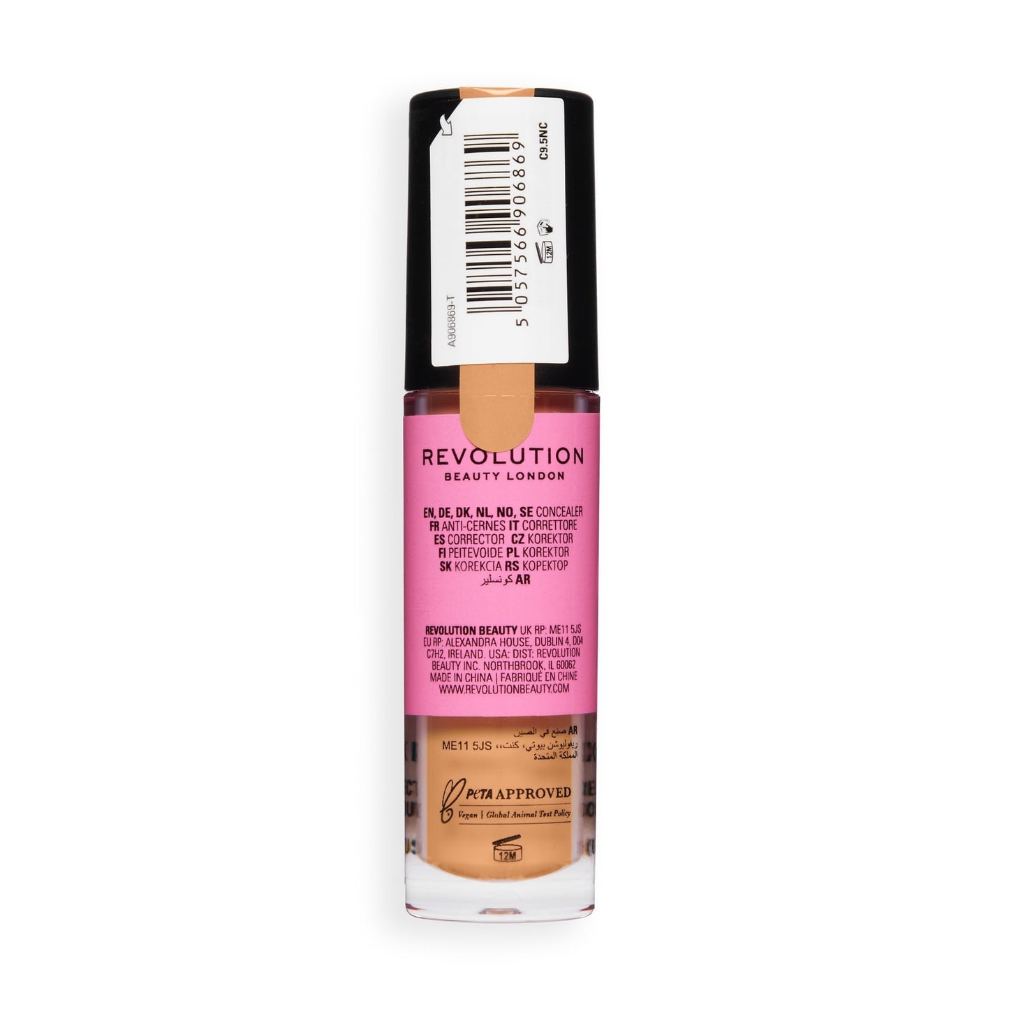 Makeup Revolution Conceal & Define Full Coverage Concealer – Matte Finish