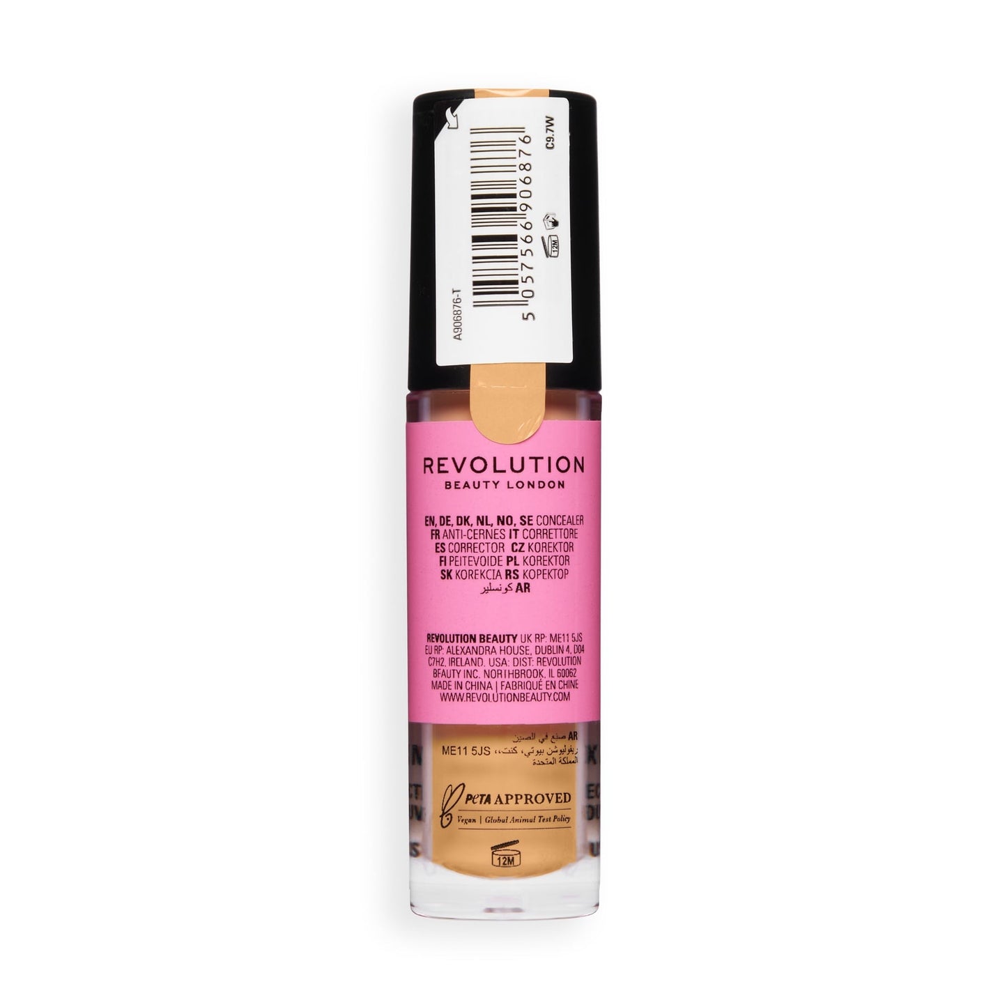 Makeup Revolution Conceal & Define Full Coverage Concealer – Matte Finish