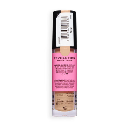 Makeup Revolution Conceal & Define Full Coverage Concealer – Matte Finish