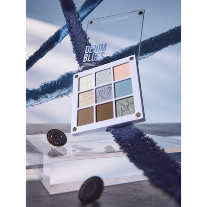 Beauty Creations 9 Color Magnetic Eyeshadow Palette Denim Blues