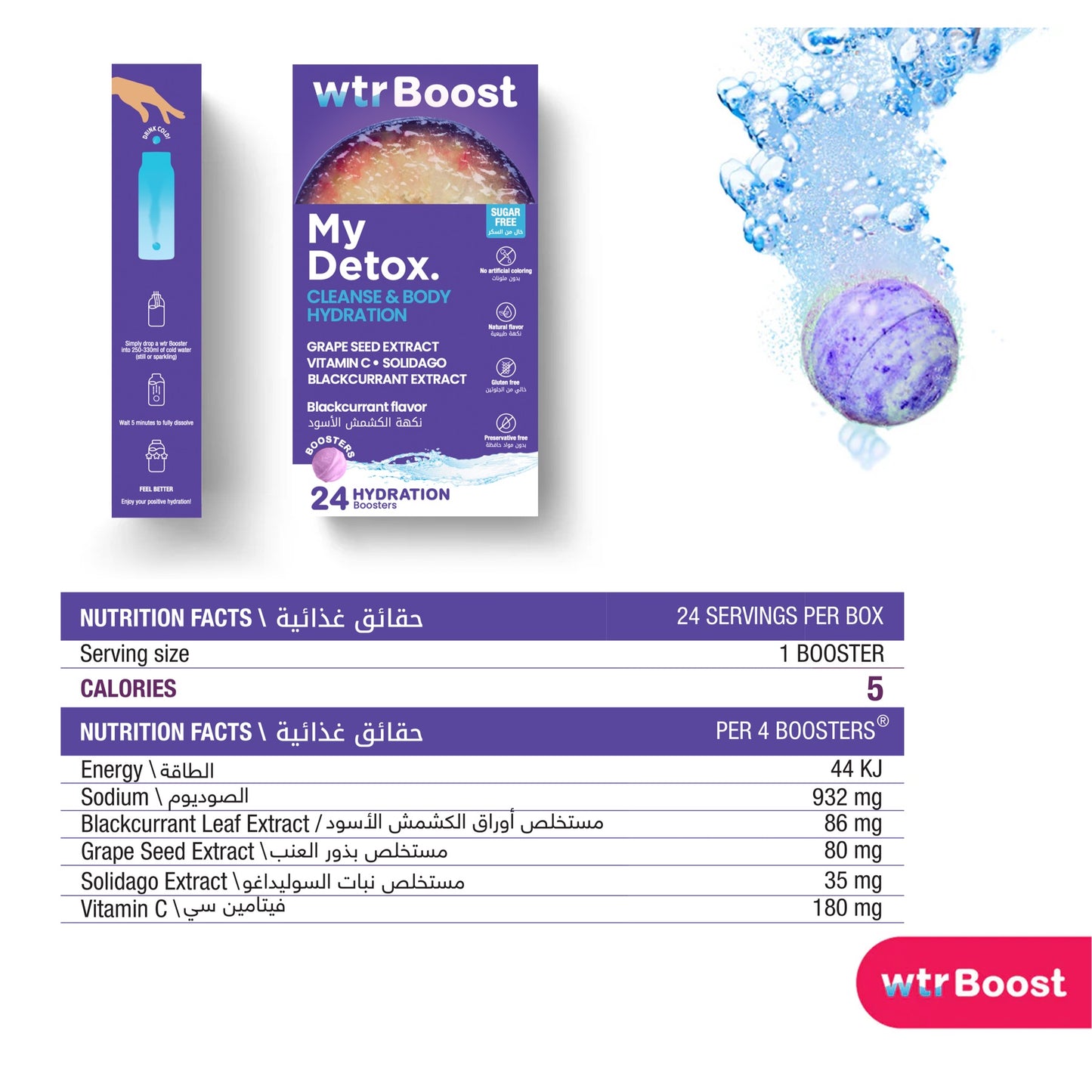 Wtrboost My Detox Effervescent Water Boosters