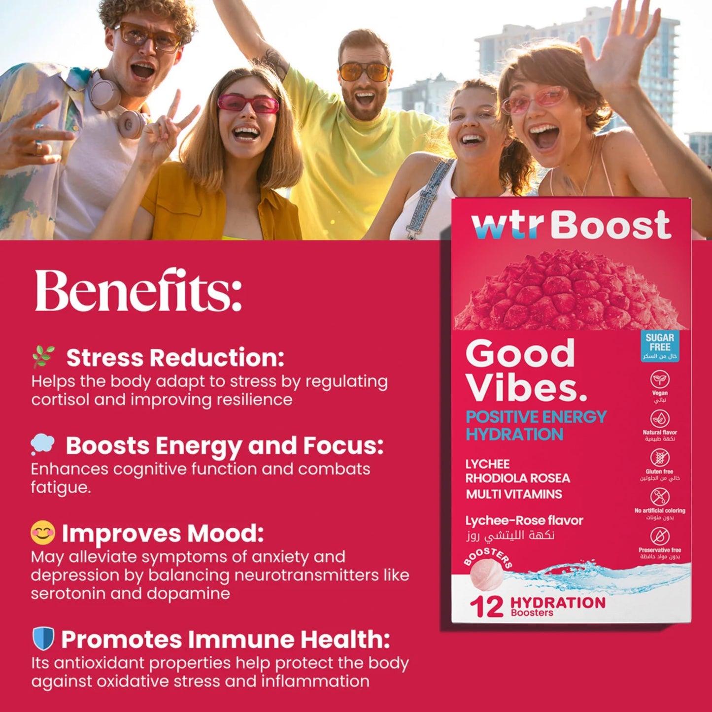 Wtrboost Good Vibes Positive Energy Hydration