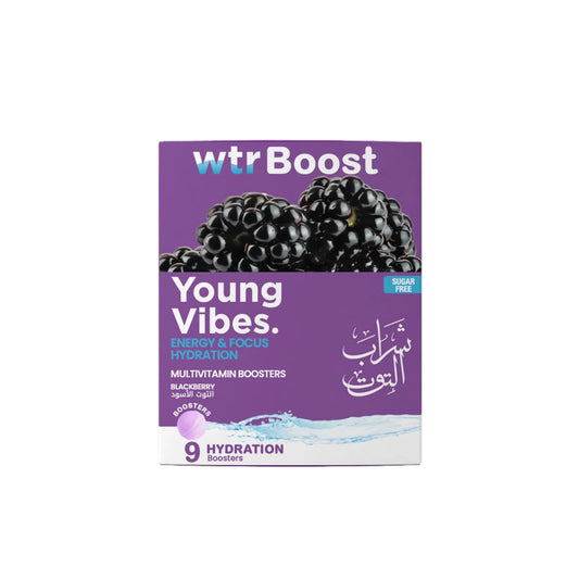 Wtrboost Young Vibes Energy & Focus Hydration Blackberry