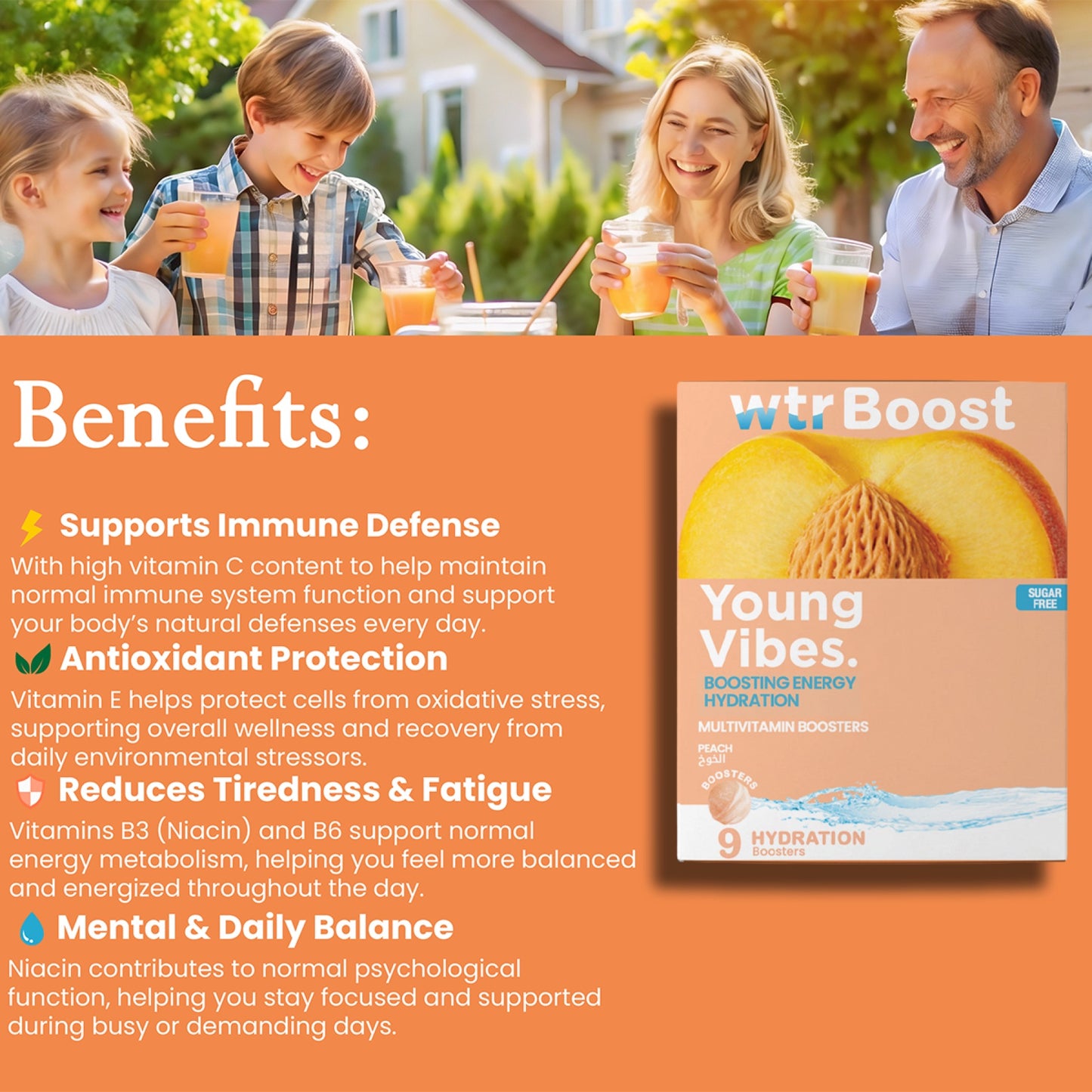 Wtrboost Young Vibes Boosting Enery Hydration Peach
