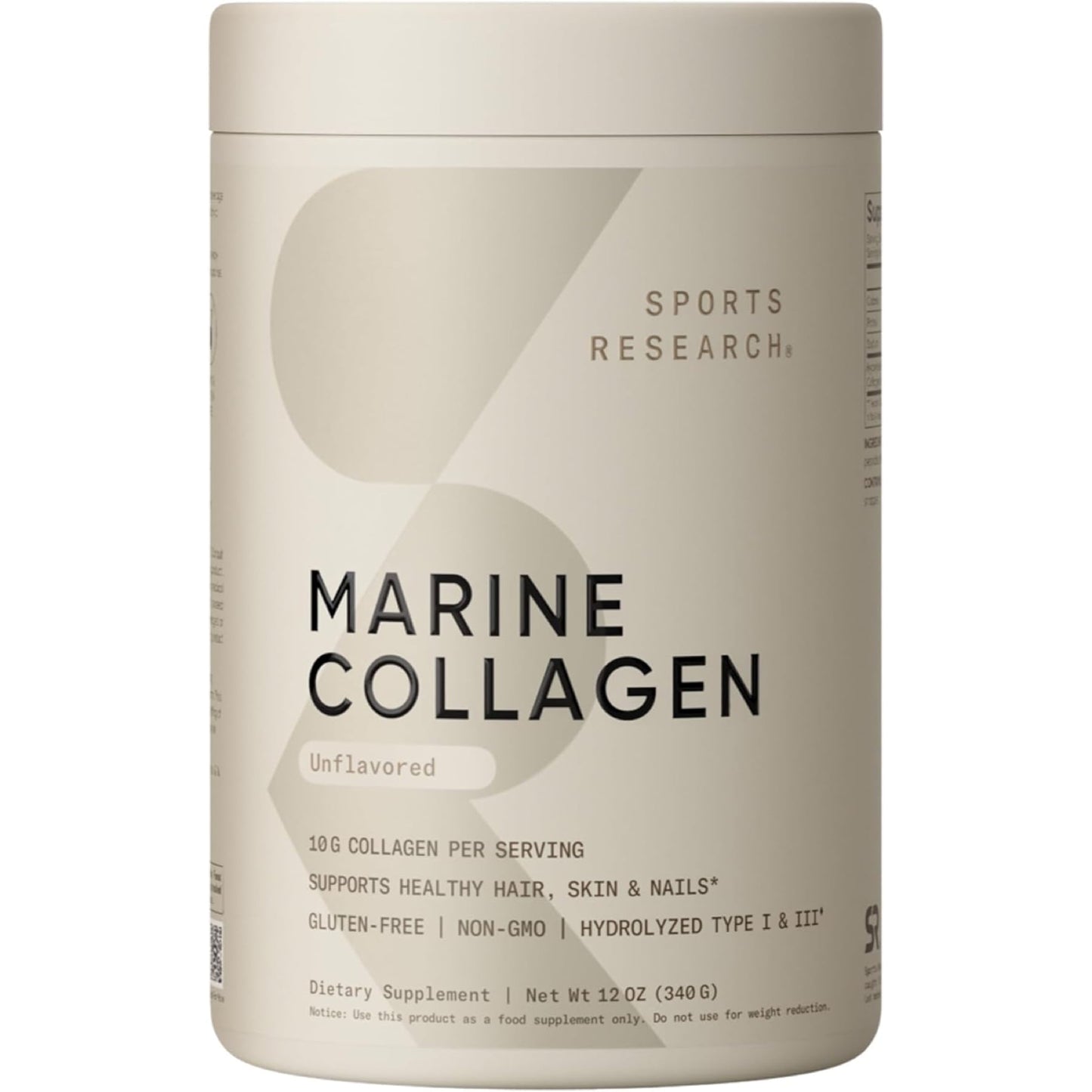 Sports Research Marine Collagen Unflavoured 340g
