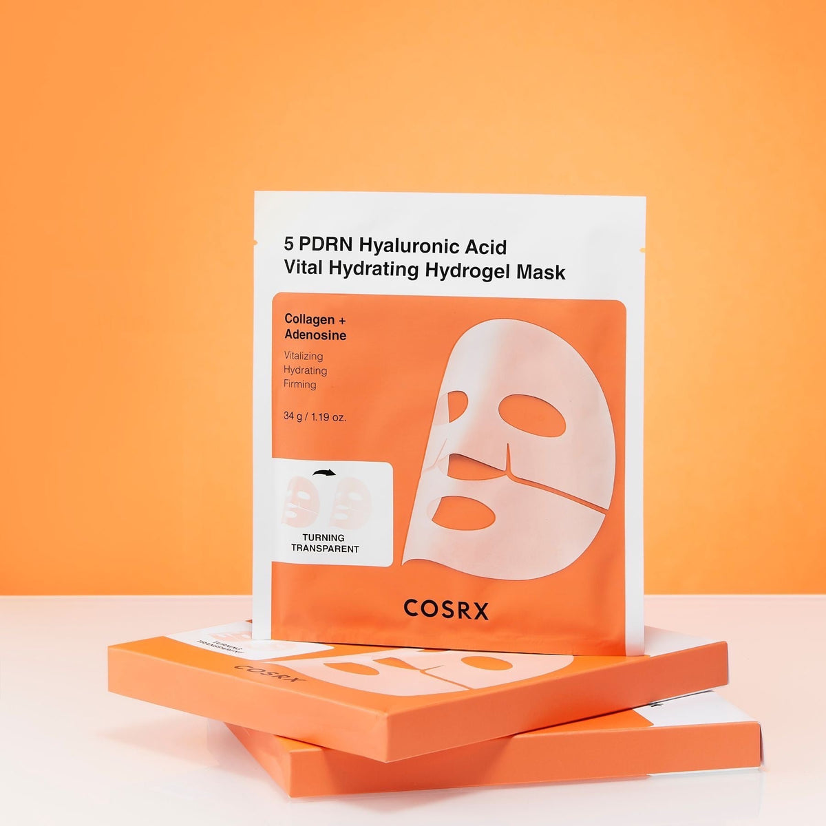 Cosrx 5 PDRN Hyaluronic Acid Vital Hydrogel Mask 3pcs