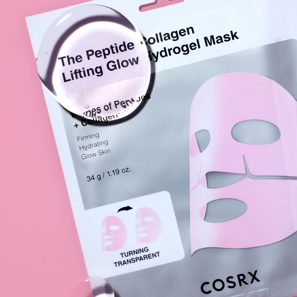 Cosrx The Peptide Collagen Lift Glow Hydrogel Mask 3pcs