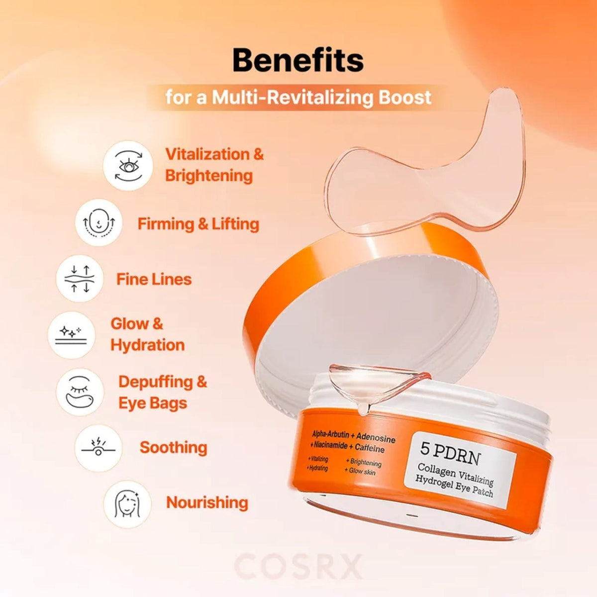 Cosrx 5 PDRN Collagen Hydrogel Eye Patch 60 Patches