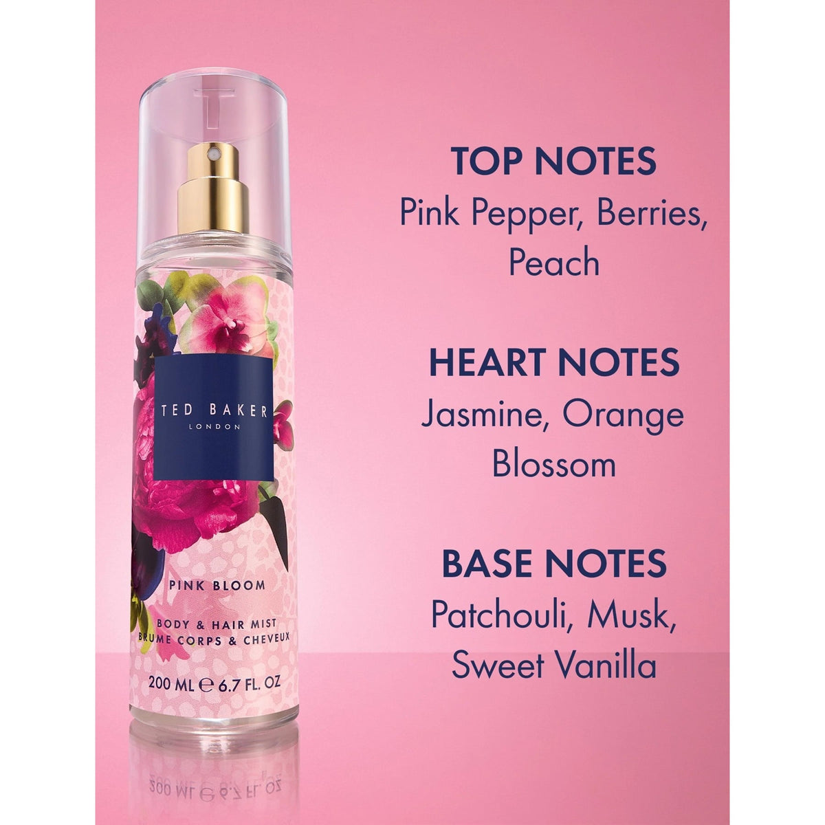 Ted Baker Fusion Pink Bloom Body & Hair Mist 200ml