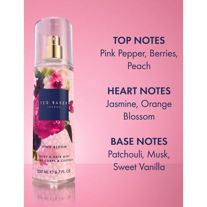 Ted Baker Fusion Pink Bloom Body & Hair Mist 200ml
