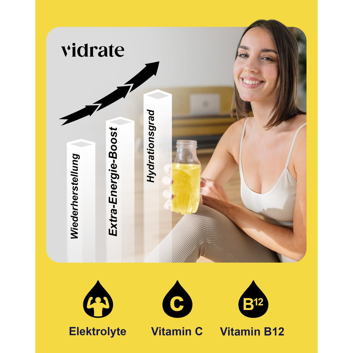 Vidrate Hydration Electrolyte Drink Powder Tropical - 30 Sachets