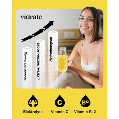 Vidrate Hydration Electrolyte Drink Powder Tropical - 30 Sachets