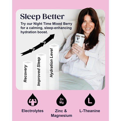 Vidrate Night Time Electrolyte Drink Powder Mixed Berry - 30 Sachets
