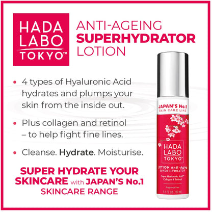Hada Labo Tokyo Anti-Ageing Super Hydrator Lotion Face Cream 150ml