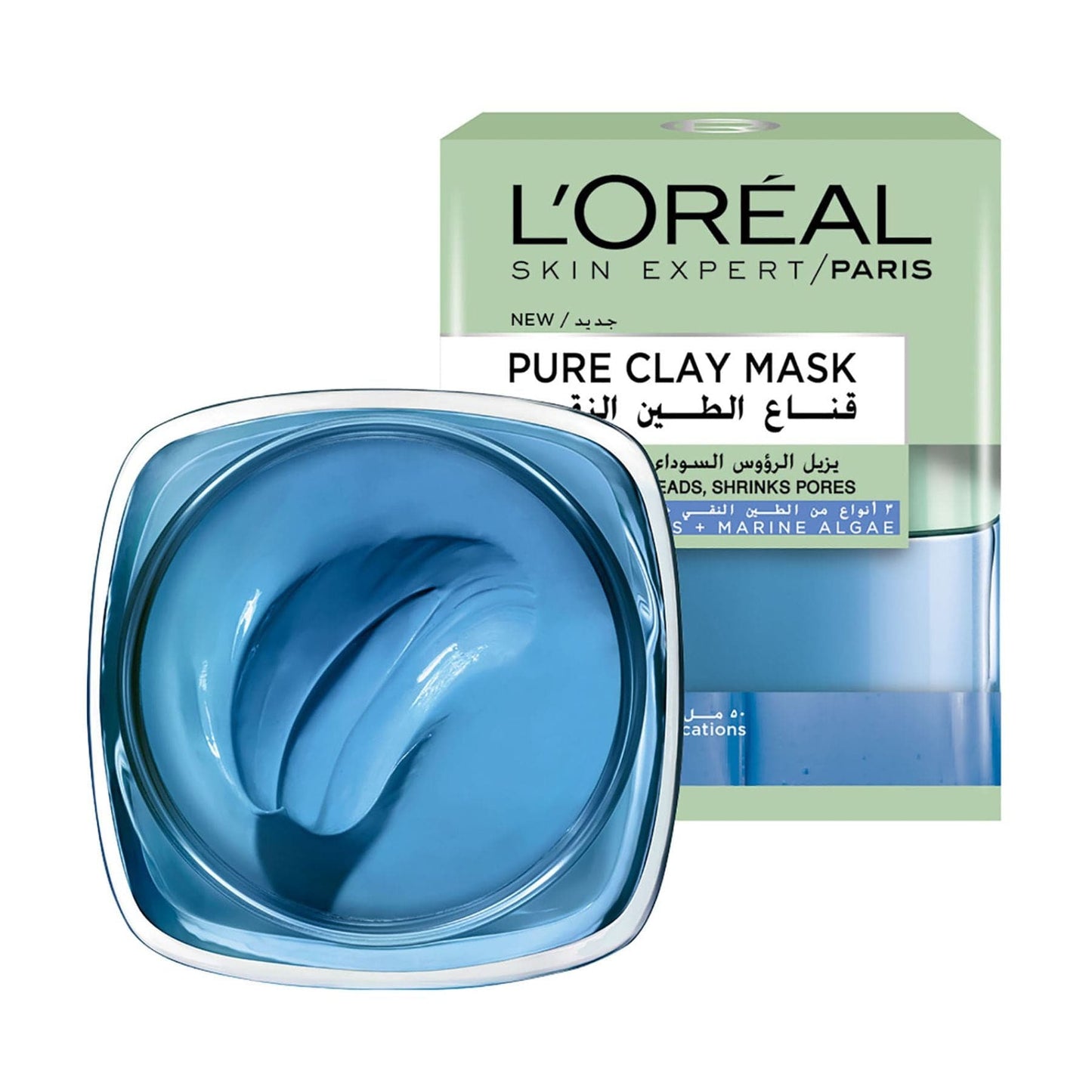 L'Oreal Paris Pure Clay Blue Face Mask Marine Algae 50ml