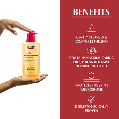 Eucerin pH5 Shower Oil Daily Body Cleanser 400ml