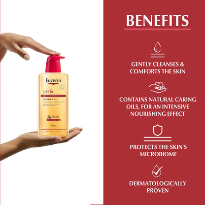 Eucerin pH5 Shower Oil Daily Body Cleanser 400ml